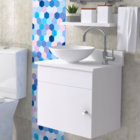 Gabinete Para Banheiro Armário Suspenso Com Cuba e Espelho Co