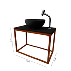 Gabinete Para Banheiro Armário Suspenso Industrial Com Cuba 6