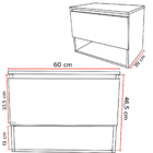 Gabinete Para Banheiro Armário Suspenso Lavabo 60cm Com Porta
