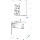 Gabinete Para Banheiro Azaleia E Espelheira Lis 60cm Mgm
