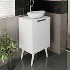 Gabinete Para Banheiro Branco Com 1 Porta Bn3641 Tecnomobili