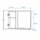 Gabinete Para Banheiro Branco E Azul Com Cuba Azul E Armario