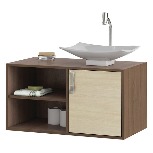 Gabinete Para Banheiro C/ 1 Porta 1 Prateleira Lisboa - Mgm -