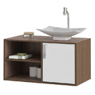 Gabinete Para Banheiro C/ 1 Porta 1 Prateleira Lisboa - Mgm -