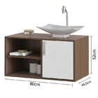 Gabinete Para Banheiro C/ 1 Porta 1 Prateleira Lisboa - Mgm -