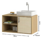 Gabinete Para Banheiro C/ 1 Porta 1 Prateleira Valencia - Mgm