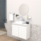 Gabinete Para Banheiro C/ Cuba E Espelho Carol 70-arteban - B