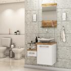 Gabinete Para Banheiro C/cuba L34 E Espelheira Legno 631