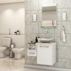 Gabinete Para Banheiro C/cuba L34 E Espelheira Legno 631