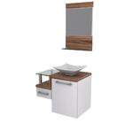 Gabinete Para Banheiro C/cuba L34 E Espelheira Legno 631