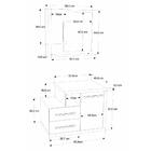 Gabinete Para Banheiro C/cuba Q355 E Espelheira Legno 650