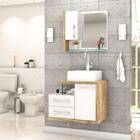 Gabinete Para Banheiro C/cuba Q355 E Espelheira Legno 650