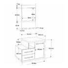 Gabinete Para Banheiro C/cuba Q355 E Espelheira Legno 651