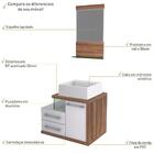 Gabinete Para Banheiro C/cuba Q355 E Espelheira Legno 651