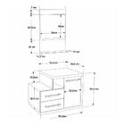 Gabinete Para Banheiro C/cuba Q355 E Espelheira Legno 651