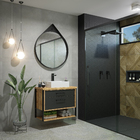 Gabinete para Banheiro Cádiz 80 Preto Fosco s/Cuba Darabas Agardi