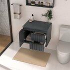 Gabinete Para Banheiro Cecília 60 Suspenso - Fabribam Chumbo