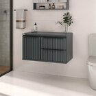 Gabinete Para Banheiro Cecília 80 Suspenso - Fabribam Chumbo