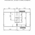Gabinete Para Banheiro Cecília 80 Suspenso - Fabribam Chumbo