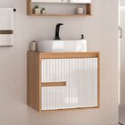 Gabinete Para Banheiro Clarice 60 Suspenso Com Tampo - Fabrib