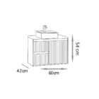Gabinete Para Banheiro Clarice 60 Suspenso Com Tampo - Fabrib