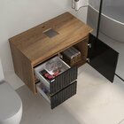 Gabinete Para Banheiro Clarice 80 Suspenso Com Tampo - Fabrib