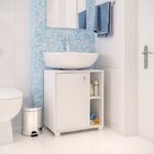 Gabinete Para Banheiro Coluna 1 Porta 2 Prateleiras Mdp Brv M