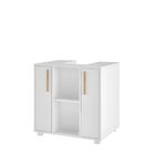 Gabinete Para Banheiro Coluna 2 Portas 3 Prateleiras Mdp Brv