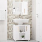 Gabinete Para Banheiro Coluna 2 Portas 3 Prateleiras Mdp Brv