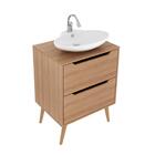 Gabinete Para Banheiro Com 2 Gavetas Bn3639 Amêndoa Tecnomobi