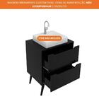 Gabinete Para Banheiro Com 2 Gavetas Bn3639 Preto Tecnomobili