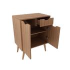 Gabinete Para Banheiro Com 2 Portas E 1 Gaveta Bn3637 Amêndoa