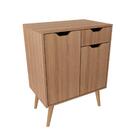 Gabinete Para Banheiro Com 2 Portas E 1 Gaveta Bn3637 Amêndoa