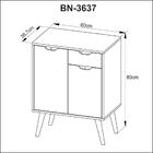 Gabinete Para Banheiro Com 2 Portas E 1 Gaveta Bn3637 Amêndoa