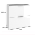 Gabinete Para Banheiro Com 3 Gavetas Branco Bosi