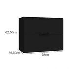 Gabinete Para Banheiro Com 3 Gavetas Preto Bosi