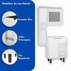 Gabinete Para Banheiro Com Armário Suspenso E Espelheira Kira