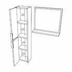 Gabinete Para Banheiro Com Armário Suspenso E Espelheira Levi