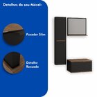 Gabinete Para Banheiro Com Armário Suspenso E Espelheira Levi