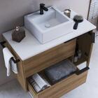 Gabinete Para Banheiro Com Cuba 01 Gav 80cm Proddy