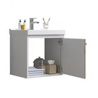 Gabinete Para Banheiro Com Cuba 1 Porta Canis Cerocha Branco/