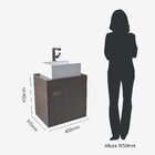 Gabinete Para Banheiro Com Cuba 40cm Preto