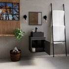 Gabinete Para Banheiro Com Cuba 40cm Preto