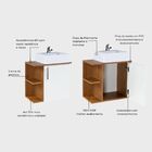 Gabinete Para Banheiro Com Cuba 50cm Mdf Freijo Moscou - On M