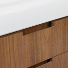 Gabinete para Banheiro com cuba 50x80x46cm Freijó Belle Bergan