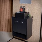 Gabinete Para Banheiro Com Cuba 51cm Preto