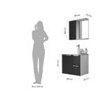 Gabinete Para Banheiro Com Cuba 60cm Em Mdf Firenze Branco