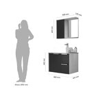 Gabinete Para Banheiro Com Cuba 60cm Em Mdf Firenze Gianduia