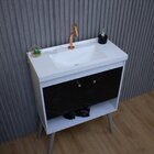 Gabinete Para Banheiro Com Cuba 60cm Em Mdf Torino Riverzza P