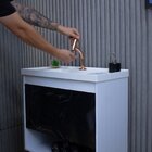 Gabinete Para Banheiro Com Cuba 60cm Em Mdf Torino Riverzza P